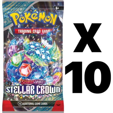 10x Pokémon TCG: Scarlet & Violet — Stellar Crown Booster Pack Terapagos by PKMN World