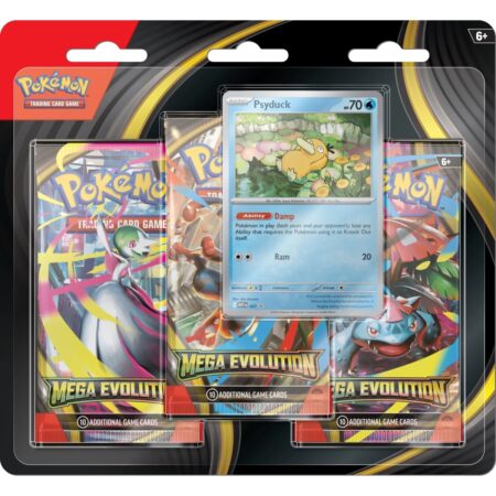 Pokémon TCG: Mega Evolution 3-Pack Blister featuring Psyduck by PKMN World