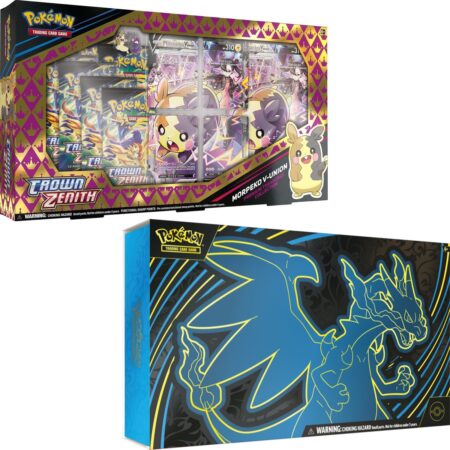 Mega Charizard X ex UPC + Morpeko V-UNION Premium Treasures Collection by PKMN World