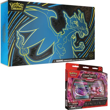 Pokémon TCG: Mega Charizard X ex Ultra Premium Collection + Team Rocket’s Mewtwo ex League Battle Deck by PKMN World