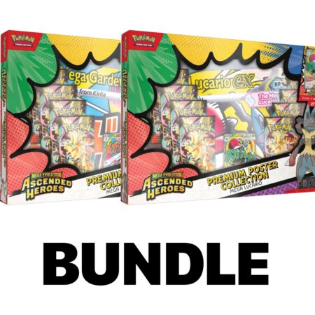 Pokémon TCG: Mega Evolution - Ascended Heroes Premium Poster Collection Mega Gardevoir and Mega Lucario Bundle by PKMN World