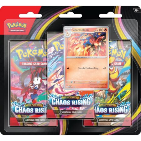 Pokemon TCG: Mega Evolution - Chaos Rising 3-Pack Blister by PKMN World